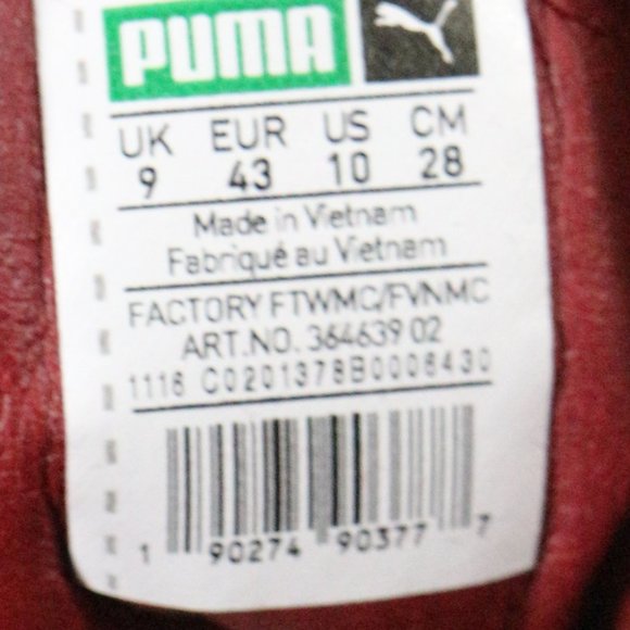 FENTY x PUMA Rihanna Creeper Burgundy Sneakers Sz 10 US Men 11.5 Wmn - Picture 14 of 16
